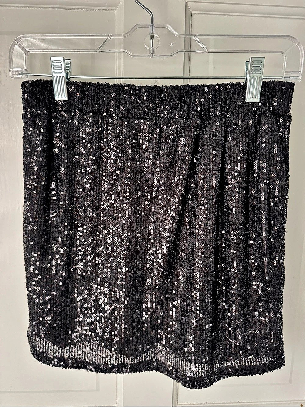 Love on a Hanger Sequin Mini Skirt in Black